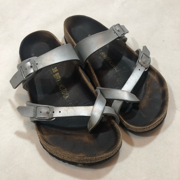 Birkenstock Shoes - Mayari Birkenstock Sandals in Silver